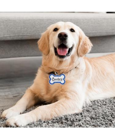 Personalised Dog Tags for Pets Engraved UK Dog Tag Glitter ID Tags for Dogs with Any Name & Text Custom Bone Stainless Steel Dog Name Tag for Pets Puppy Dog Cat Furry Friend(Pink S Bone) - Buy Online on SooperMarket.com