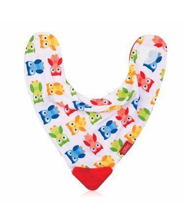 Nuby ID4290 Bandana Bib with Teething Ring - Stylish & Functional Baby Bib - Assorted Colors - Shop Internationally Now! - Buy Online on SooperMarket.com