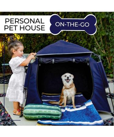 POP 'N GO Pet Playpen - Portable 39 x 33 Dog & Cat Tent Navy | Indoor/Outdoor Pen for Small, Medium, Large Pets - Buy Online on SooperMarket.com