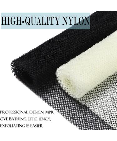 JASSINS African Exfoliating Body Net Sponge - Shower Scrubber for Smooth Skin (Black + Beige) - Buy Online on SooperMarket.com