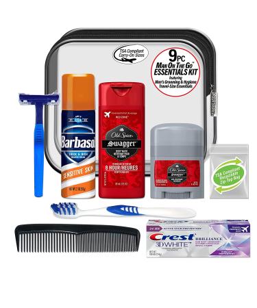 Men's Deluxe Travel Kit with Old Spice Products - TSA Compliant Essentials in Reusable Bag - Buy Online on SooperMarket.com