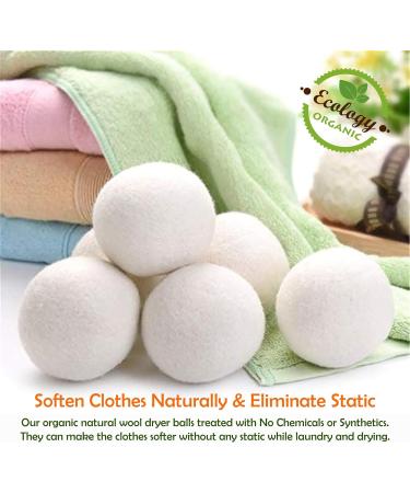 Buy Eco-Friendly Wool Dryer Balls (4 Pack) - XL Natural Fabric Softener & Static Guard - 100% New Zealand Wool - Buy Online on SooperMarket.com
