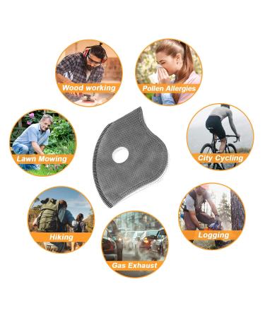 AstroAI 12 PCS Activated Carbon Filters Replacement Set for Dust Face Masks with Breathing Valves and Soft Nose Pads - Buy Online on SooperMarket.com
