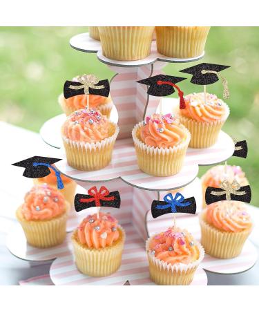 POFIBO 28 Pieces Graduation Cake Toppers Graduation Cake Toppers Cupcake Toppers Graduation Gadget Decorations - Buy Online on SooperMarket.com