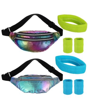 DEARMAMY Waist Bag Waist Belt 2 Sets Bag Coin Purse for Men Womens Fanny Women's Belt Oxford Cloth Sports Waist Belt Bag Fashion Belt Bag mediumx1pcs As Shownx1pcs