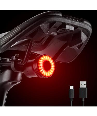 Bicycle brake light smart rear light bike with USB C waterproof bike light at the rear StVZO standard bicycle lighting bicycle accessories 5 modes LED bike rear light with 2 installation modes