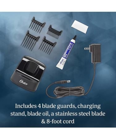 Oster Professional Cordless Hair Clippers Set - Fast Feed Burgundy 9 Piece for Barbers & Hair Cutting - Buy Online on SooperMarket.com