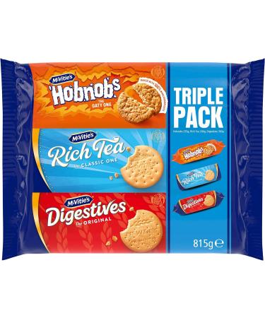 McVitie's Selection Triple Pack - Original Digestives & Rich Tea & HobNobs Biscuits - 815 g - Buy Online on SooperMarket.com