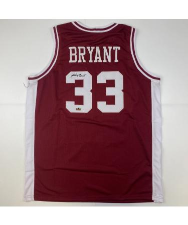 Facsimile Autographed Kobe Bryant Lower Merion Maroon Reprint Laser Auto High School Basketball Jersey Size Men's XL
