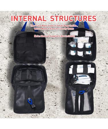 Buy Medical Tactical Bags & EMT IFAK Rip-Away Utility Pouch | Camping Hunting Hiking Supplies - Blue/Black - Buy Online on SooperMarket.com