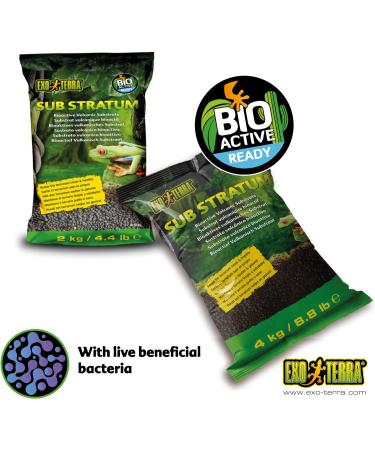 Exo Terra Bioactive Vulcan Substrate 4kg - Premium Terrarium Sub Stratum for Clean & Healthy Habitats - Buy Online on SooperMarket.com
