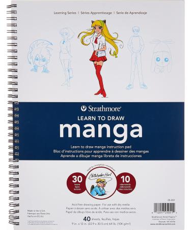 Strathmore Learn To Draw Wire Pad 9"X12"-Manga -250510 Drawing, Manga