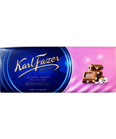 Fazer Milk Chocolate With Liquorice Drag (200g)