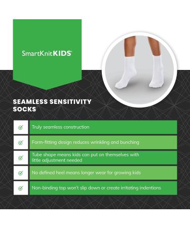 SmartKnitKIDS Seamless Sensitivity Socks 12 Pack - Small Pink Purple White - Made in USA - Buy Online on SooperMarket.com
