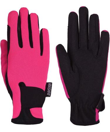 Kids Horse Riding Gloves - Pink, Age 10-12 Years | Equestrian Children's Mittens for Horseback Riding, Biking, Gardening | Boys & Girls Pony Youth Outdoor Gear - Buy Online on SooperMarket.com