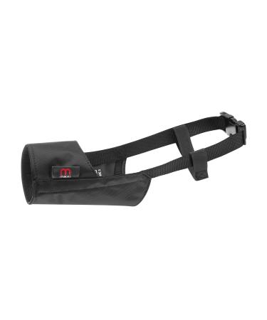 Mikki Dog and Puppy Soft Breathable Nylon Muzzle to Prevent Biting and Chewing - Size 3 Black