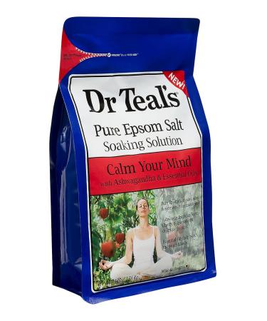 Dr Teal's Epsom Salt Calm Your Mind with Ashwagandha - 1.36 kg | Relaxation & Stress Relief | International Shipping Available - Buy Online on SooperMarket.com