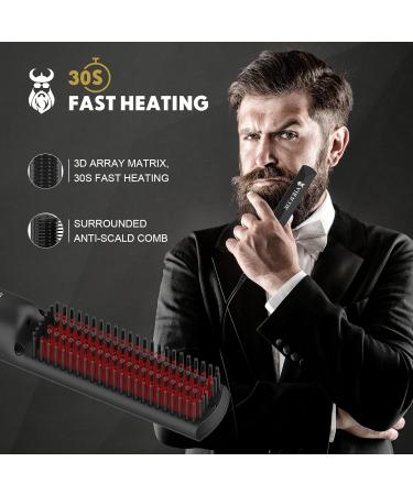 VIKICON Beard Straightener - Fast Heating Comb for Men, Ionic Lightweight Design for Styling Long & Short Beards - Buy Online on SooperMarket.com