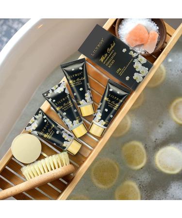 White Orchid Spa Gift Basket for Women - 18Pcs Birthday Gift Set with Diffuser, Shower Steamer, Himalayan Rocks, Jojoba Oil, Scented Candle & Golden Basket - Ideal Gifts for Her - Buy Online on SooperMarket.com