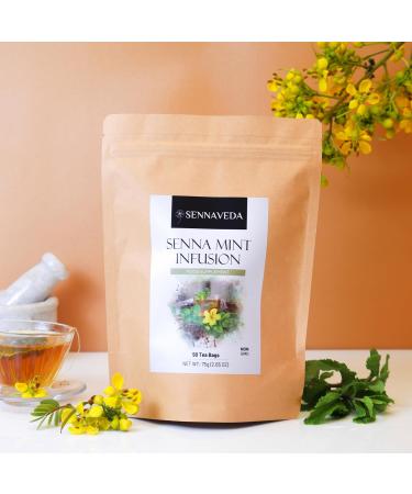 Sennaveda Senna Mint Infusion 50 Tea Bags| Made with Senna and Mint leaves | Herbal Tea | Digestive health | Detox tea | Detox cleanse | Laxatives | Senna tea for constipation 1 Count (Pack of 50) - Buy Online on SooperMarket.com