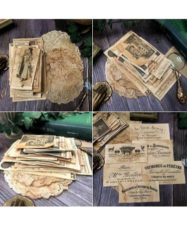 Vilikya Vintage Junk Journal Supplies - Coffee Dyed Decoupage Paper for Scrapbooking and Journaling - 41pcs - Buy Online on SooperMarket.com
