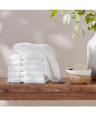Amazon Aware 100% Organic Cotton Plush Bath Towels - Light Gray Washcloth 6-Pack - Buy Online on SooperMarket.com