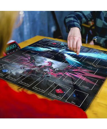Sabermaster Card Rubber Mat - 2 Player Square Yugioh Playmat | 60x60cm/23.6x23.6inch - Buy Online on SooperMarket.com