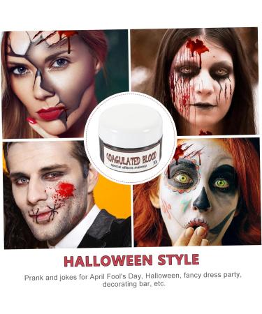 DOITOOL 4 Pcs Simulated Plasma Dress up Blood Fake Blood Prop Makeup Carrier Fake Wound Blood Wax Fake Blood for Face Halloween Blood Special Effects Makeup Kit Props Make up Edible Syrup 5.5X5.5X3.6CMx2pcs Dark Redx2pcs - Buy Online on SooperMarket.com