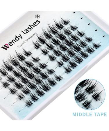 Individual C Curl Cluster Lashes 0.07mm 13mm - Soft & Reusable DIY Lash Extensions | Wispy Wide Stem Eyelash Clusters - FD-D33-0.07-C-13 - Buy Online on SooperMarket.com