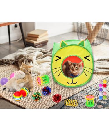 SUPJADE Cat Kitten Toys Interactive-Feather-Toys- 37Pcs Kitten Mice Toys Sets for Indoor Cats Kitten Tunnel Mice Mouse Wand Springs Teaser Toys Kitty (1#) - Buy Online on SooperMarket.com