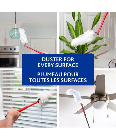 Vileda Flex & Catch Duster | Heavy Duty Dusting Kit with 3 Disposable Duster Refills | Extendable 3 Ft Handle with Stay-On Duster Hook | Traps 3X More Dust Than Feather Dusters Dusting Kit + 3 Duster Refills - Buy Online on SooperMarket.com