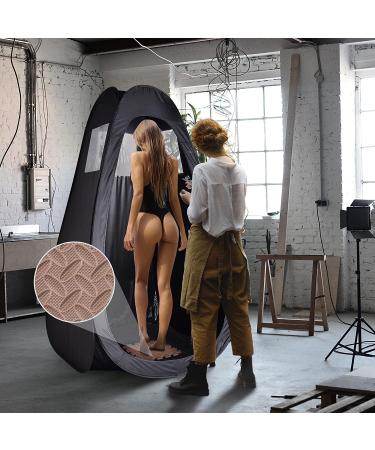 AW Black Portable Spray Tanning Tent Pop Up Booth | Sunless Waterproof with Clear Window & Carry Bag | 49x45x84 - Perfect for Makeup & Painting - Buy Online on SooperMarket.com