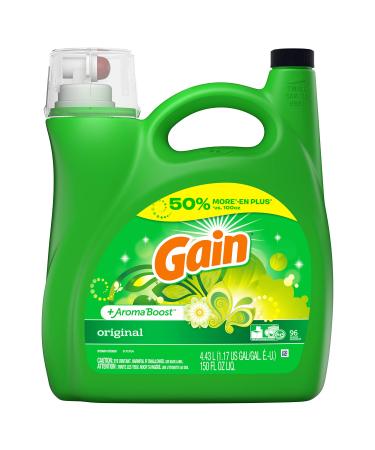Gain + Aroma Boost Liquid Laundry Detergent Original Scent 96 Loads 138 fl oz HE Compatible (Packaging May Vary)