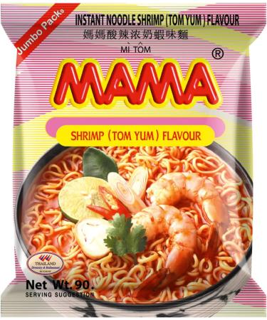 MAMA Instant Noodles Shrimp Tom Yum Flavour 90g Jumbo (Pack of 5) - Buy Online on SooperMarket.com