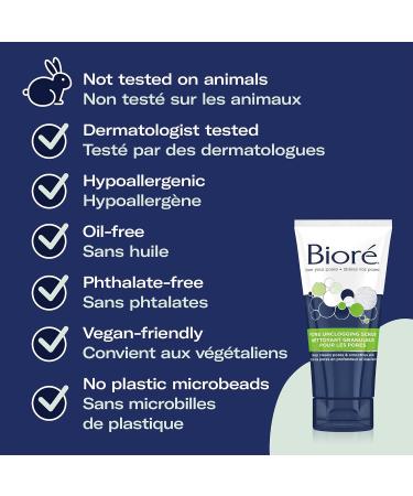 Biore Pore Unclogging Scrub Exfoliating Wash for the Face (140 g) - Buy Online on SooperMarket.com