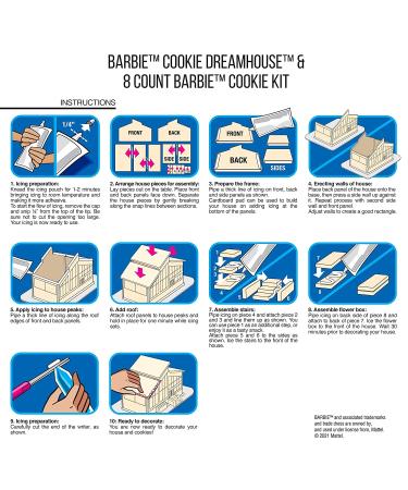 Barbie Vanilla Cookie Dreamhouse Kit - Create-A-Treat Gingerbread House Cookie & Decorating Set - 39.71 oz - Buy Online on SooperMarket.com