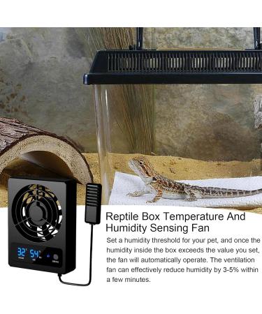 Neamou Reptile Fan - Smart Cooling Fan for Reptile Tank with LED Display | Strong Wind Vent Fan Low Noise Cooling Fan for Amphibians Reptiles Snakes B: Celsius ( ) - Buy Online on SooperMarket.com