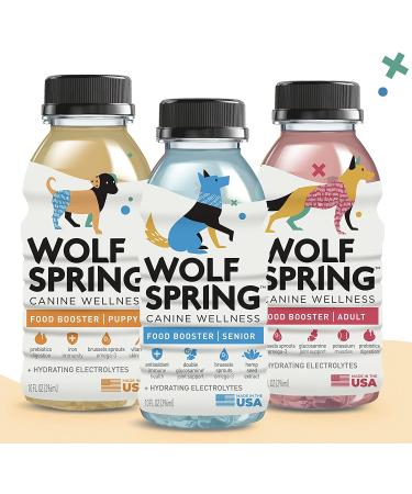 Wolf Spring All-Natural Dog Food Booster for Senior Dogs - Vitamins, Skin & Coat Support, Joint Health - Digestive Health Multivitamin with Glucosamine - Plant-Based Additive - 10oz (Pack of 12) - Buy Online on SooperMarket.com