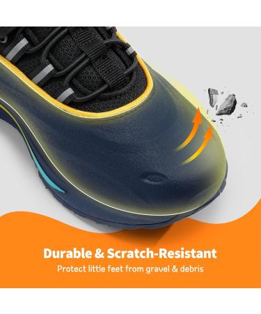 Dream Pairs Kids Sneakers - Waterproof Sports Shoes for Boys & Girls Breathable Running & Fitness Shoes with Velcro Size 32 EU - Dark Blue/Black - Buy Online on SooperMarket.com