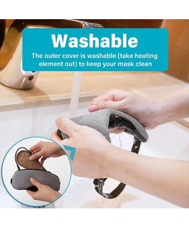 Portable USB Heated Steam Eye Mask with Ice Gels - Mother's Day Gift - Gray - Buy Online on SooperMarket.com