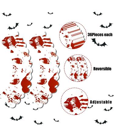 72PCS Halloween Cupcake Toppers - Zombie Hand Tombstone & Horror Red Handprint Cupcake Supplies for Halloween Party - Buy Online on SooperMarket.com
