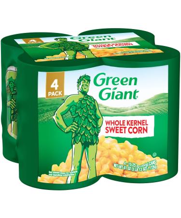 Green Giant Whole Kernel Sweet Corn, 4 Pack of 15.25 Ounce Cans