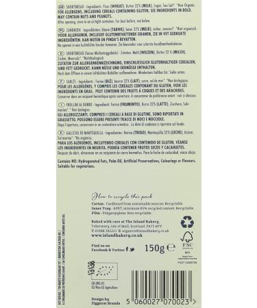 Island Bakery Organic Shortbread Biscuits 150 g - Buy Online on SooperMarket.com