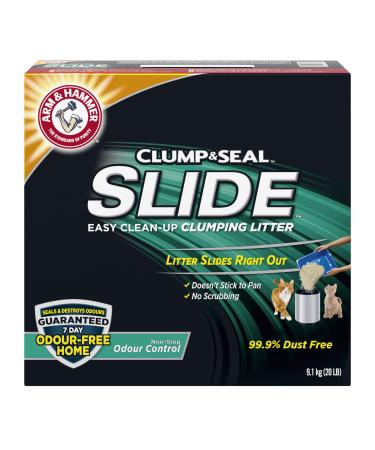 ARM & HAMMER Cat Litter Clump & Seal Slide Non-Stop Odour Control Dust Free Clumping Clay Litter 9.1kg (Pack of 1) Non Stop Odour Control 9.1kg