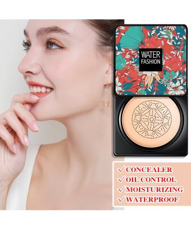 Air Cushion CC Cream Mushroom Head Foundation BB Cream Foundation Makeup Moisturizing CC Cream Liquid Foundation Lasting Matte Concealer Foundation Even Skin Tone Suitable for All Skin(Natural) Difu a - Buy Online on SooperMarket.com