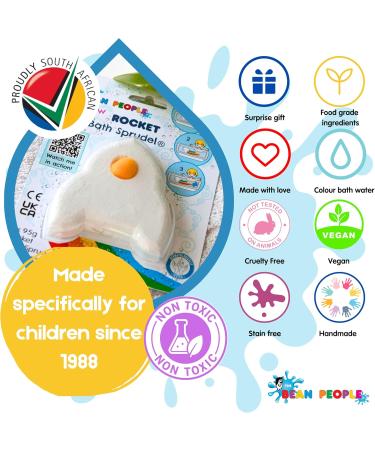 The Bean People Space Rocket-Themed Bath Bombs for Kids - Rainbow Coloured Kids Bath Bombs with Toys Inside Sponge Bath Toys 5 to Collect Fantastic Scent Rainbow Rocket - Buy Online on SooperMarket.com