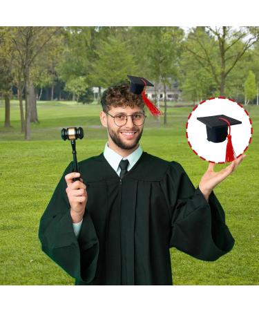 Toseky Graduation Hat Headband | 3D Doctoral Hat Hairpin Graduation Hat Hairpins Hat Inserts Graduation Accessories for Women Men Red - Buy Online on SooperMarket.com