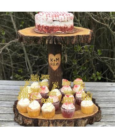 36 Pack Happy New Year Cupcake Toppers Glitter Welcome 2024 Cupcake Topper Cheers to 2024 Cupcake Topper Hello 2024 Cupcake Food Picks Decorations for Happy New Year Eve Party Supplies Gold 1 - Buy Online on SooperMarket.com