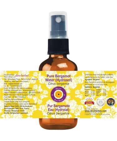 Deve Herbes Pure Bergamot Floral Water (Hydrosol) (Citrus bergamia) 100% Natural Therapeutic Grade 100ml (3.38 oz) - Buy Online on SooperMarket.com