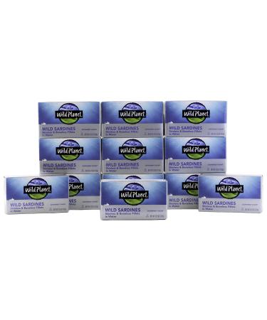 Wild Planet Wild Sardines in Water, Skinless & Boneless, Keto and Paleo, 4.25 Ounce (Pack of 12) (00257911) Water 4.25 Ounce (Pack of 12)